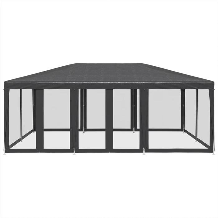 Cort de petrecere cu 10 pereți din plasă, antracit, 6x4 m, HDPE - WALTI WALTI