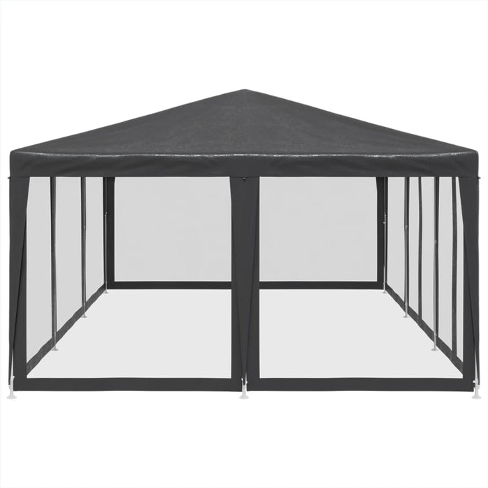 Cort de petrecere cu 10 pereți din plasă, antracit, 6x4 m, HDPE - WALTI WALTI