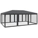 Cort de petrecere cu 10 pereți din plasă, antracit, 6x4 m, HDPE - WALTI WALTI