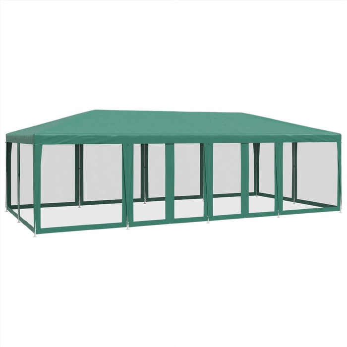 Cort de petrecere cu 12 pereți din plasă, verde, 8x4 m, HDPE - WALTI WALTI