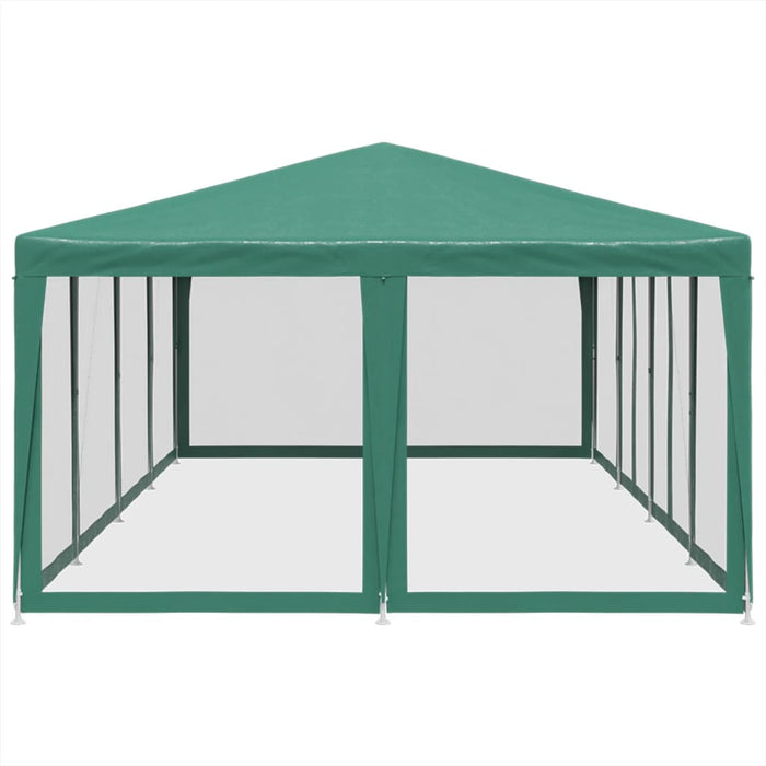 Cort de petrecere cu 12 pereți din plasă, verde, 8x4 m, HDPE - WALTI WALTI