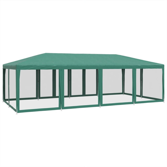 Cort de petrecere cu 12 pereți din plasă, verde, 8x4 m, HDPE - WALTI WALTI