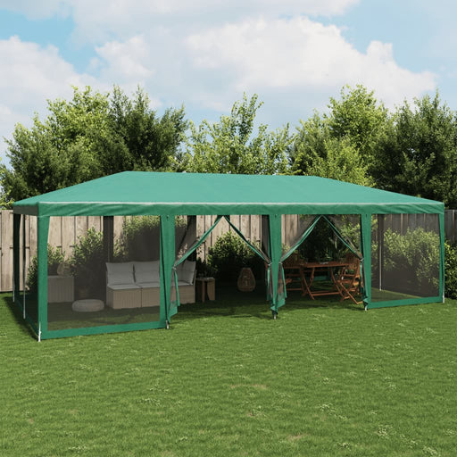 Cort de petrecere cu 12 pereți din plasă, verde, 8x4 m, HDPE - WALTI WALTI