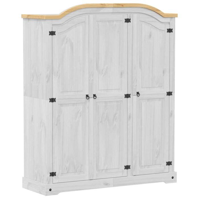 Șifonier „Corona”, alb, 151,5x52x186 cm, lemn masiv de pin - WALTI WALTI