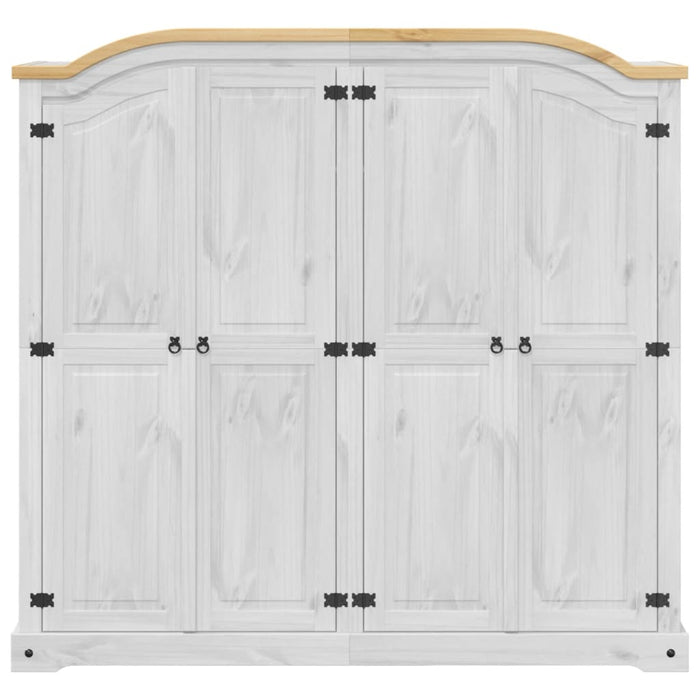 Șifonier „Corona”, alb, 194x52x186 cm, lemn masiv de pin - WALTI WALTI