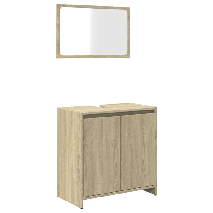 Set mobilier de baie, 2 piese, stejar sonoma, lemn prelucrat - WALTI WALTI