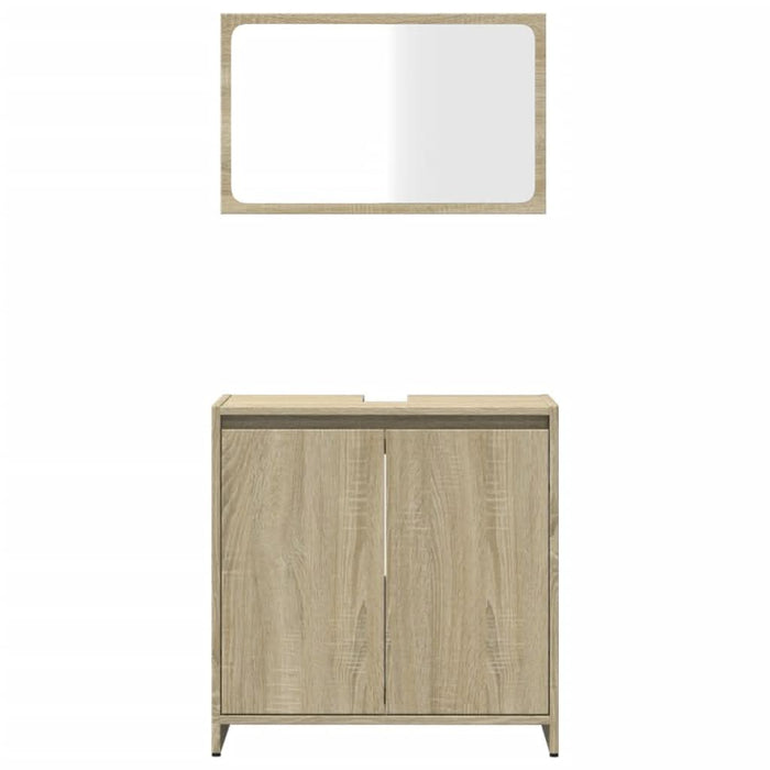 Set mobilier de baie, 2 piese, stejar sonoma, lemn prelucrat - WALTI WALTI