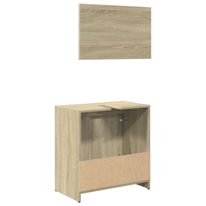 Set mobilier de baie, 2 piese, stejar sonoma, lemn prelucrat - WALTI WALTI