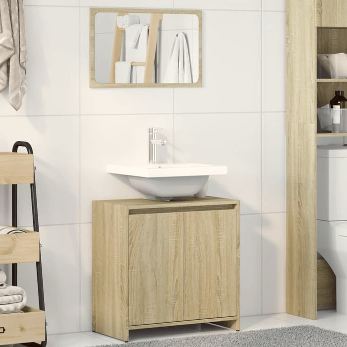 Set mobilier de baie, 2 piese, stejar sonoma, lemn prelucrat - WALTI WALTI