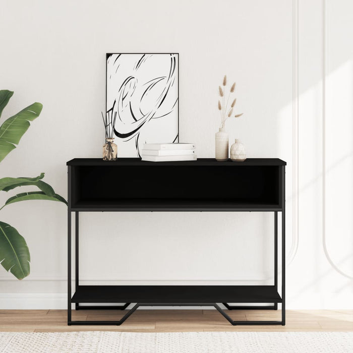 Măsuță consolă, negru, 100x35x74,5 cm, lemn prelucrat - WALTI WALTI