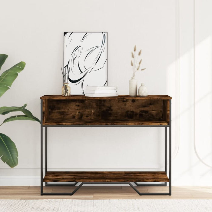 Măsuță consolă, stejar fumuriu, 100x35x74,5 cm, lemn prelucrat - WALTI WALTI