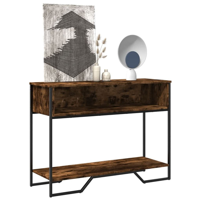 Măsuță consolă, stejar fumuriu, 100x35x74,5 cm, lemn prelucrat - WALTI WALTI