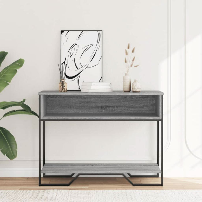 Măsuță consolă, gri sonoma, 100x35x74,5 cm, lemn prelucrat - WALTI WALTI