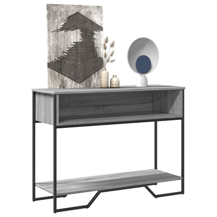 Măsuță consolă, gri sonoma, 100x35x74,5 cm, lemn prelucrat - WALTI WALTI