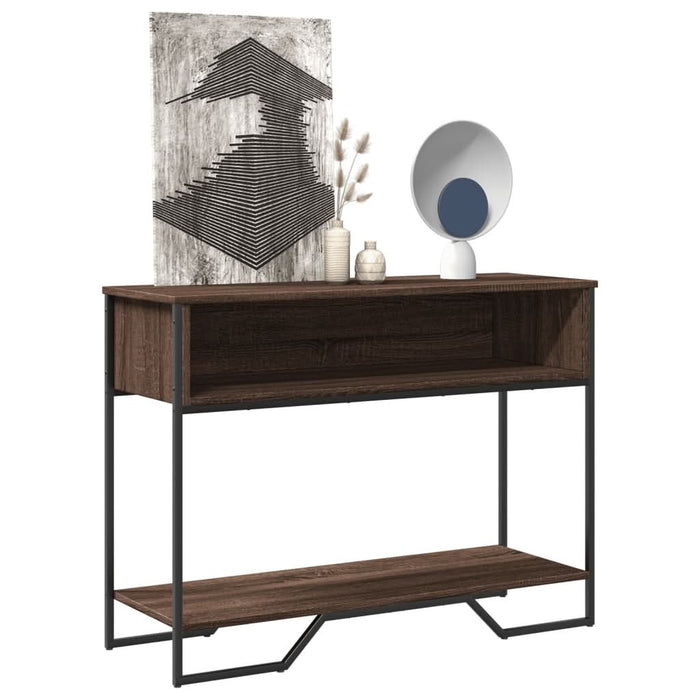 Măsuță consolă, stejar maro, 100x35x74,5 cm, lemn prelucrat - WALTI WALTI