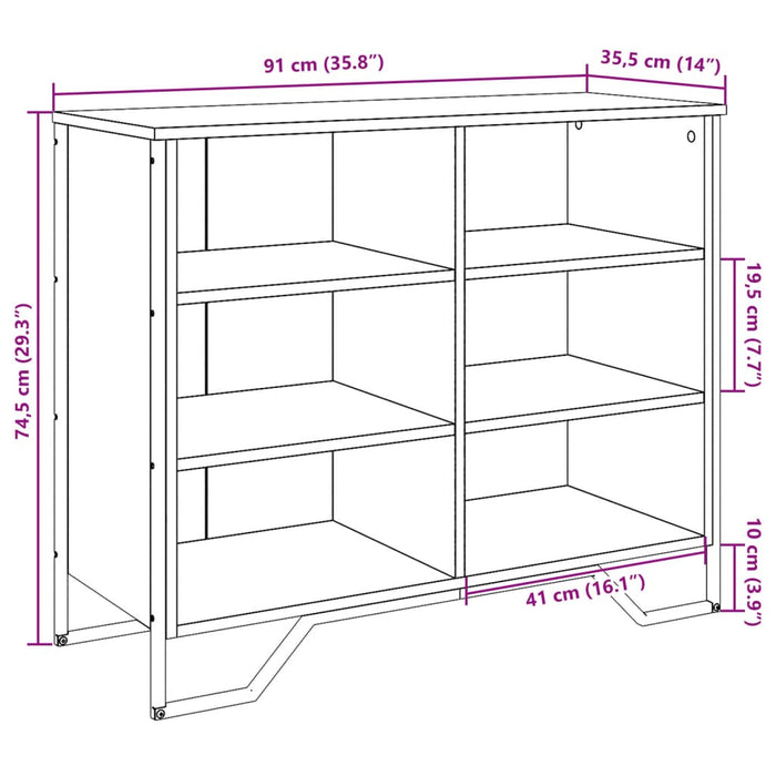 Dulap, stejar sonoma, 91x35,5x74,5 cm, lemn prelucrat - WALTI WALTI