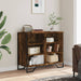 Dulap, stejar fumuriu, 91x35,5x74,5 cm, lemn prelucrat - WALTI WALTI