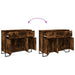 Dulap, stejar fumuriu, 97x32,5x74,5 cm, lemn prelucrat - WALTI WALTI