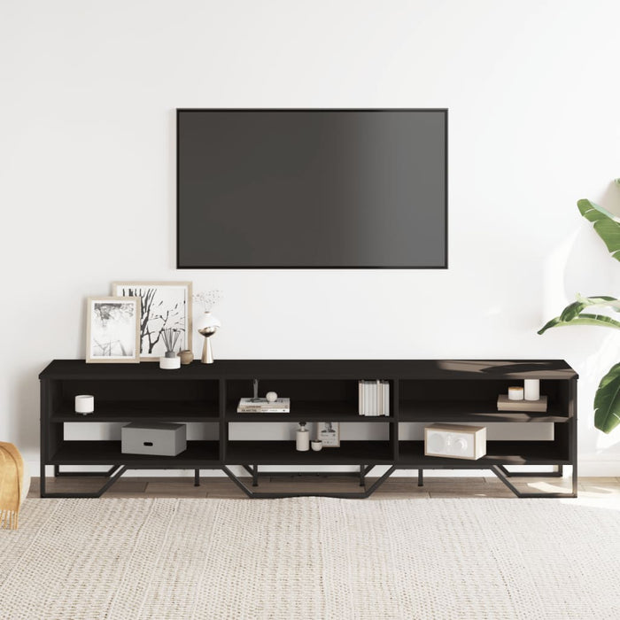 Dulap TV, negru, 180x34x41 cm, lemn prelucrat WALTI