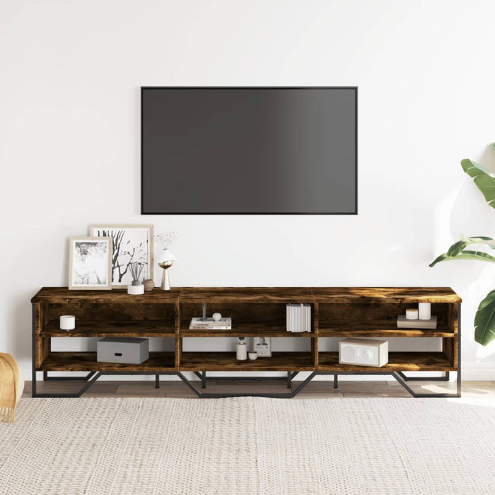 Dulap TV, stejar fumuriu, 180x34x41 cm, lemn prelucrat WALTI
