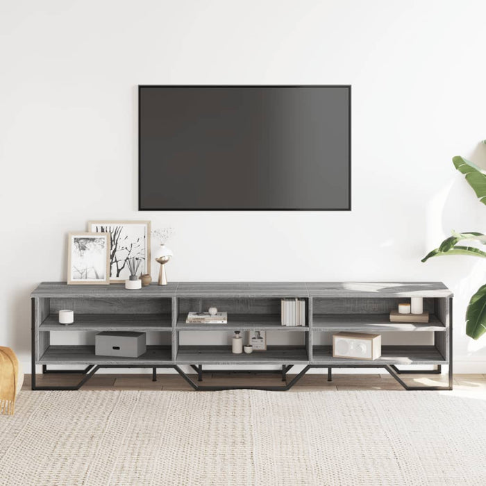 Dulap TV, gri sonoma, 180x34x41 cm, lemn prelucrat - WALTI WALTI