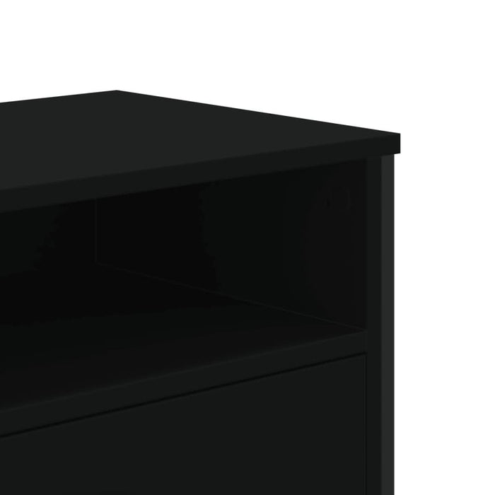 Dulap TV, negru, 122x34x41 cm, lemn prelucrat - WALTI WALTI