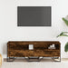 Dulap TV, stejar fumuriu, 122x34x41 cm, lemn prelucrat - WALTI WALTI