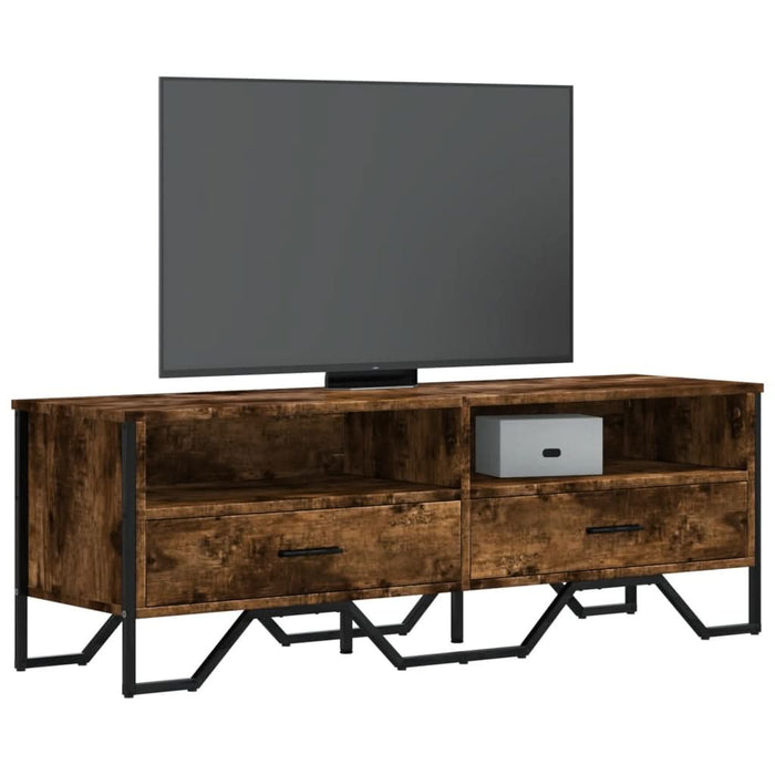 Dulap TV, stejar fumuriu, 122x34x41 cm, lemn prelucrat - WALTI WALTI