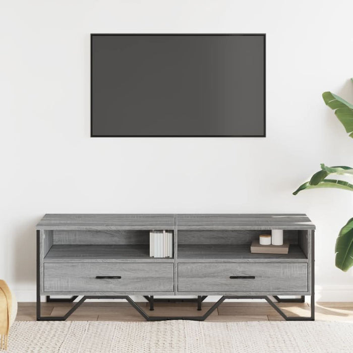 Dulap TV, gri sonoma, 122x34x41 cm, lemn prelucrat - WALTI WALTI