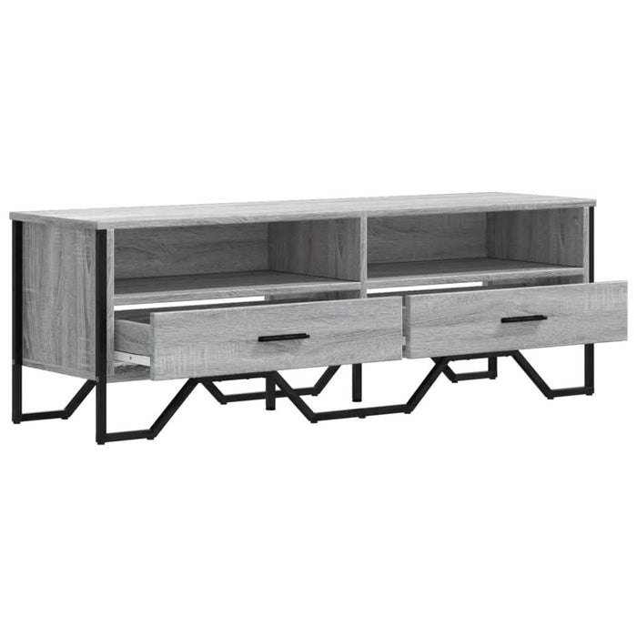 Dulap TV, gri sonoma, 122x34x41 cm, lemn prelucrat - WALTI WALTI