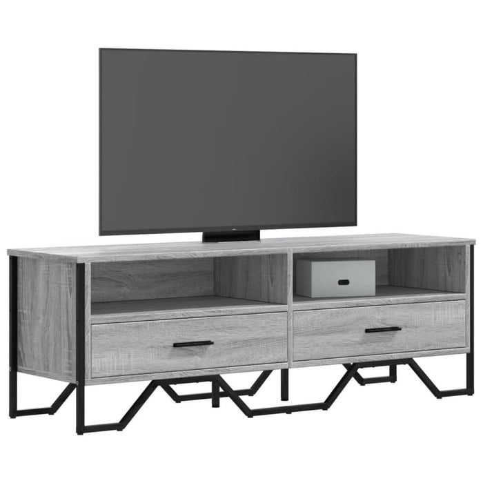 Dulap TV, gri sonoma, 122x34x41 cm, lemn prelucrat - WALTI WALTI