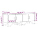 Dulap TV, stejar fumuriu, 122x34x41 cm, lemn prelucrat - WALTI WALTI
