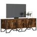 Dulap TV, stejar fumuriu, 122x34x41 cm, lemn prelucrat - WALTI WALTI