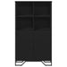 Dulap înalt, negru, 79,5x35,5x137,5 cm, lemn prelucrat - WALTI WALTI