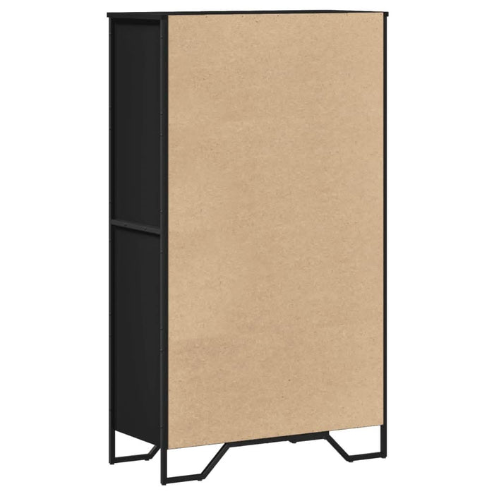 Dulap înalt, negru, 79,5x35,5x137,5 cm, lemn prelucrat - WALTI WALTI