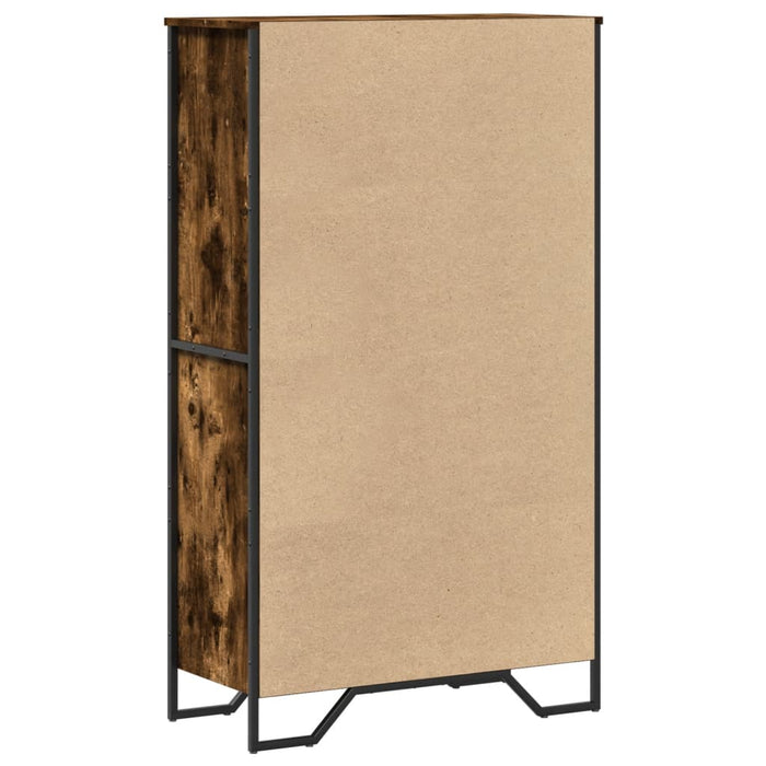Dulap înalt, stejar fumuriu, 79,5x35,5x137,5 cm, lemn prelucrat - WALTI WALTI