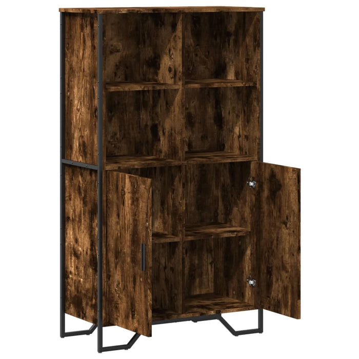 Dulap înalt, stejar fumuriu, 79,5x35,5x137,5 cm, lemn prelucrat - WALTI WALTI