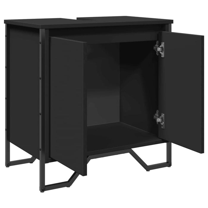 Dulap pentru chiuvetă baie, negru, 60x35x60 cm, lemn prelucrat - WALTI WALTI