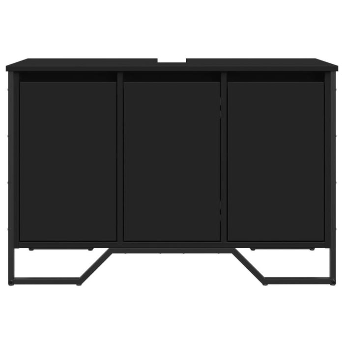 Dulap pentru chiuvetă baie, negru, 91x35x60 cm, lemn prelucrat - WALTI WALTI