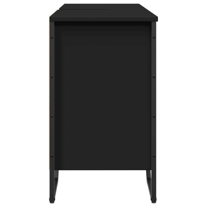 Dulap pentru chiuvetă baie, negru, 91x35x60 cm, lemn prelucrat - WALTI WALTI