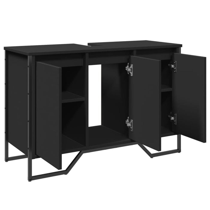 Dulap pentru chiuvetă baie, negru, 91x35x60 cm, lemn prelucrat - WALTI WALTI
