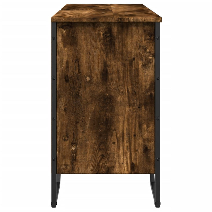 Dulap chiuvetă baie, stejar fumuriu, 91x35x60 cm lemn prelucrat - WALTI WALTI