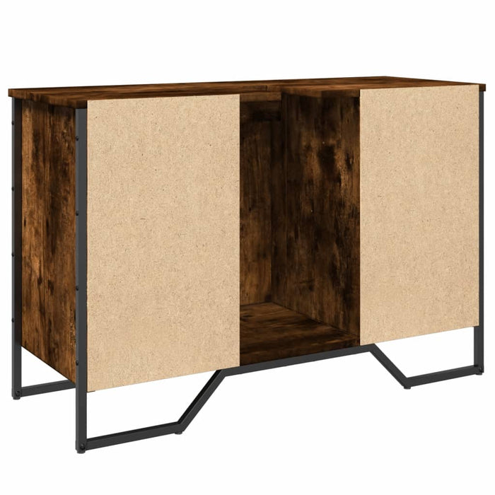Dulap chiuvetă baie, stejar fumuriu, 91x35x60 cm lemn prelucrat - WALTI WALTI