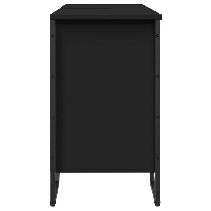 Dulap pentru chiuvetă baie, negru, 91x35x60 cm, lemn prelucrat - WALTI WALTI