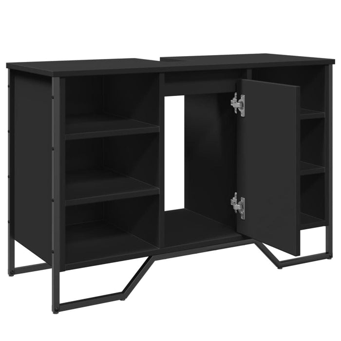 Dulap pentru chiuvetă baie, negru, 91x35x60 cm, lemn prelucrat - WALTI WALTI