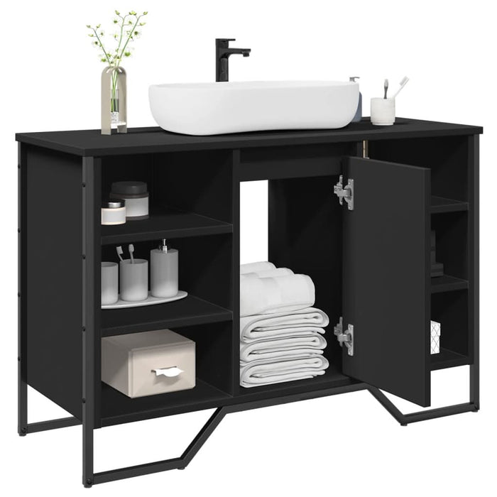Dulap pentru chiuvetă baie, negru, 91x35x60 cm, lemn prelucrat - WALTI WALTI
