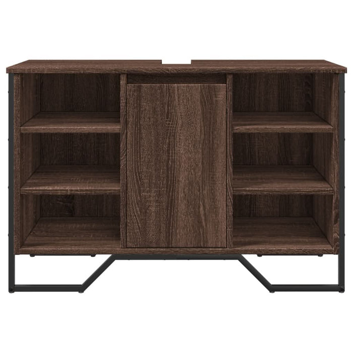 Dulap chiuvetă de baie, stejar maro, 91x35x60 cm lemn prelucrat - WALTI WALTI