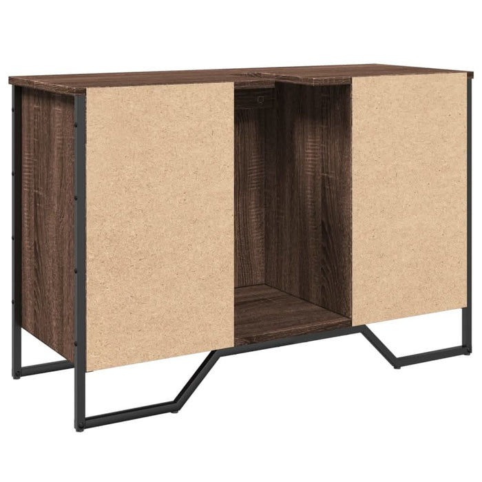 Dulap chiuvetă de baie, stejar maro, 91x35x60 cm lemn prelucrat - WALTI WALTI