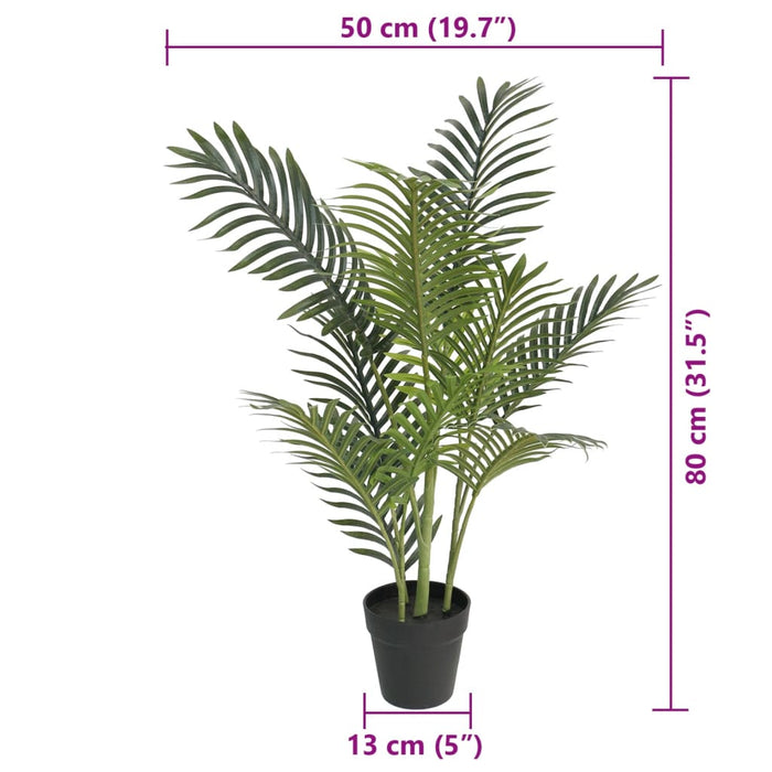 Palmier artificial, verde, 80 cm, PP - WALTI WALTI