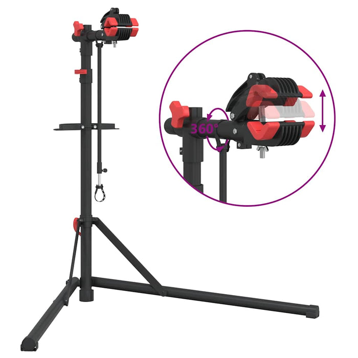 Suport reparare biciclete pliabil reglabil 92-152 cm roșu oțel - WALTI WALTI